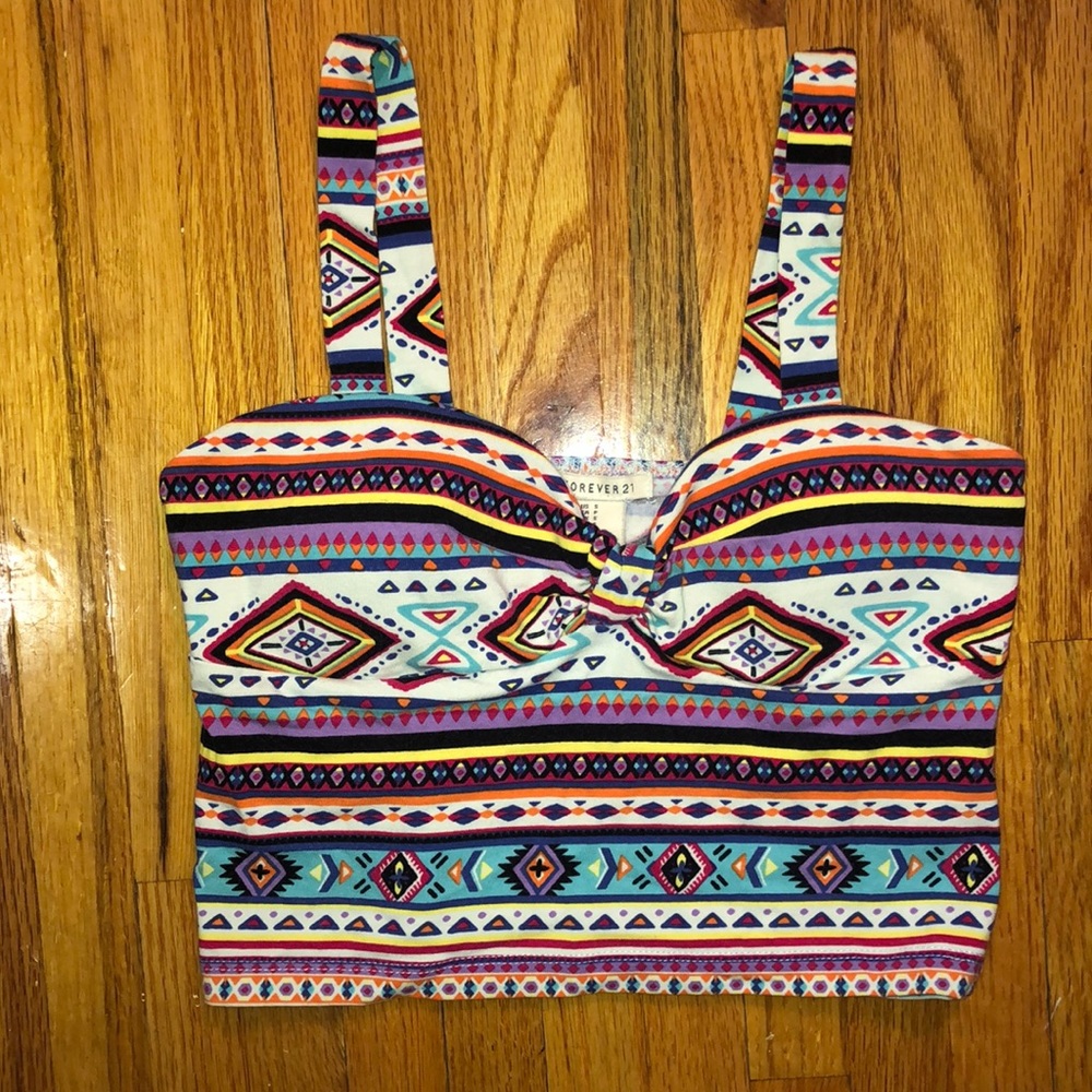 Forever 21 Tribal Crop Top